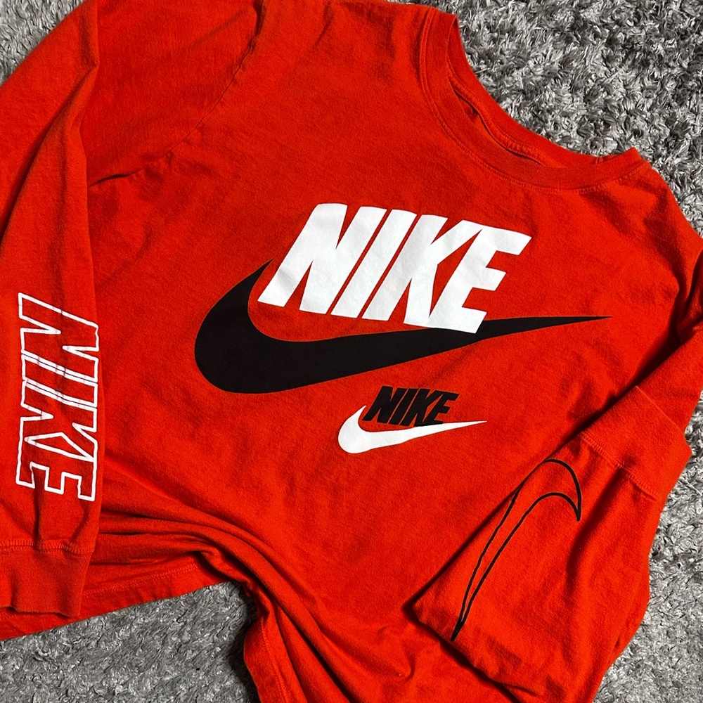 Nike Orange Long Sleeve Shirt